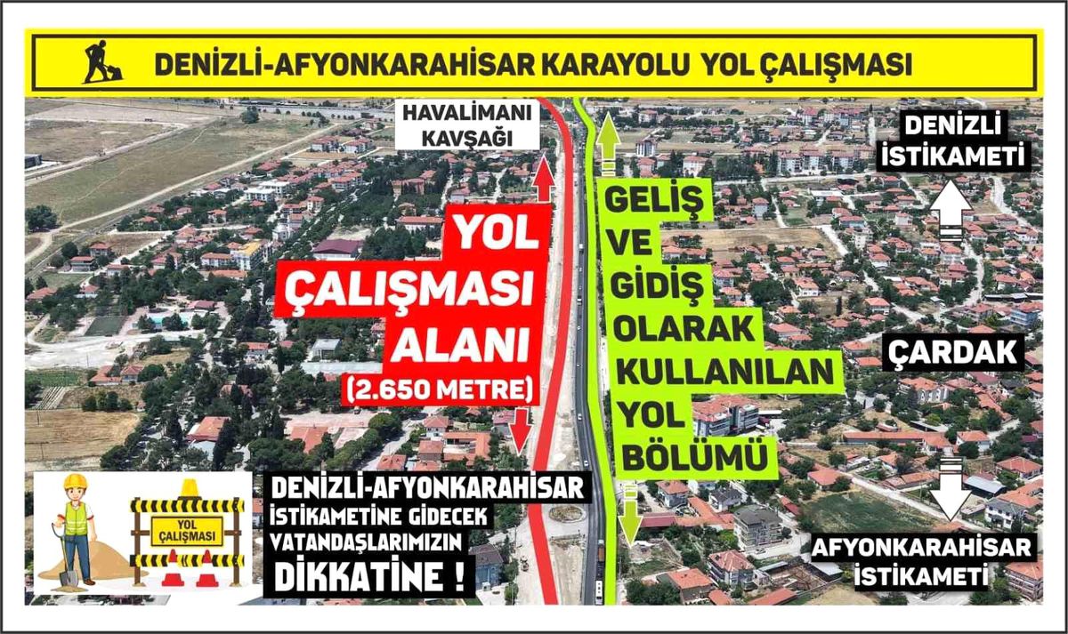 Denizli-Afyonkarahisar Karayolu\'nda Yol Çalışmaları