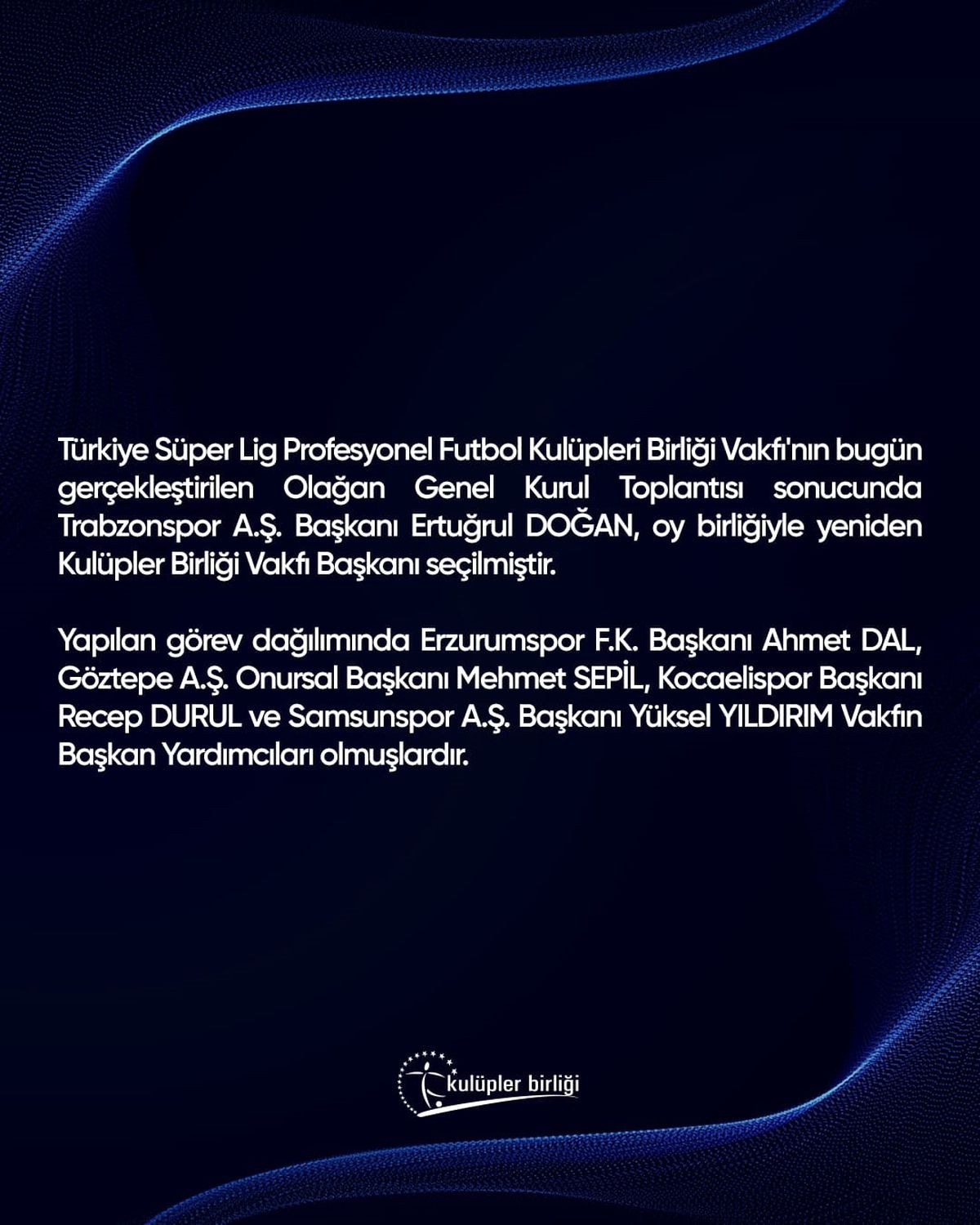 Ertuğrul Doğan Yeniden Başkan