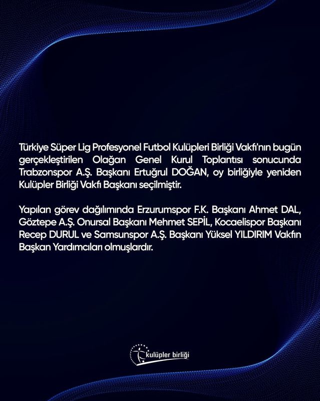 Ertuğrul Doğan Yeniden Başkan