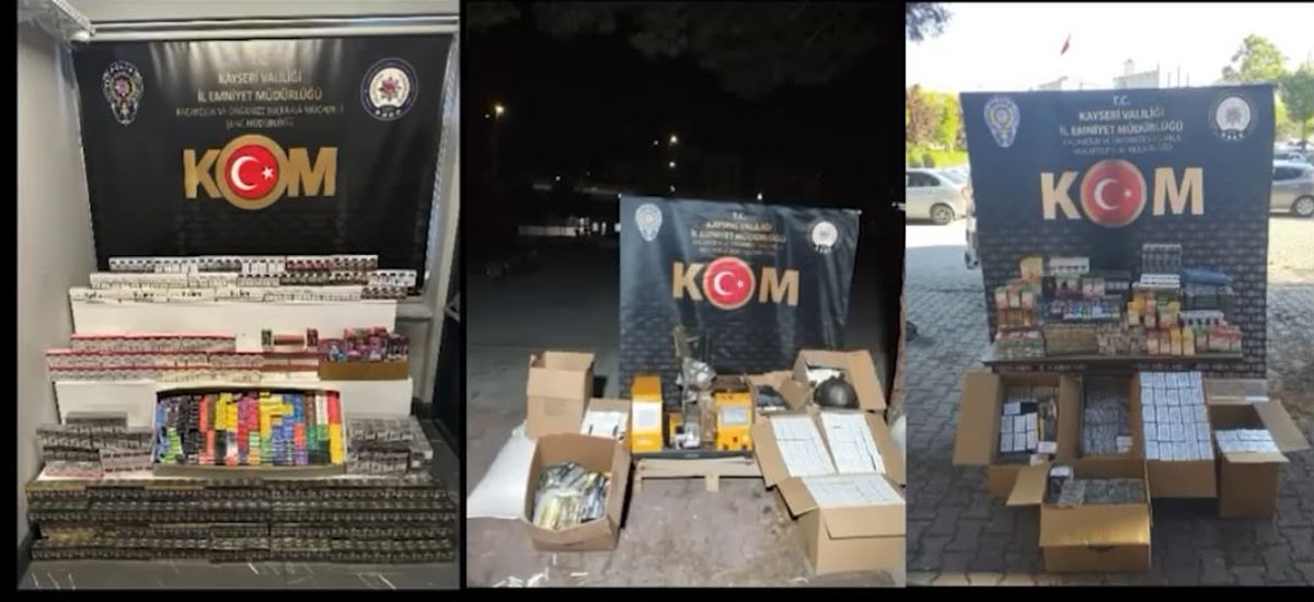Kayseri\'de Kaçak Sigara Operasyonu