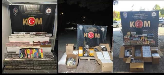 Kayseri’de Kaçak Sigara Operasyonu