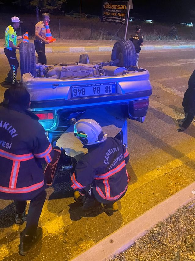 Çankırı’da Takla Atan Araçta 5 Yaralı