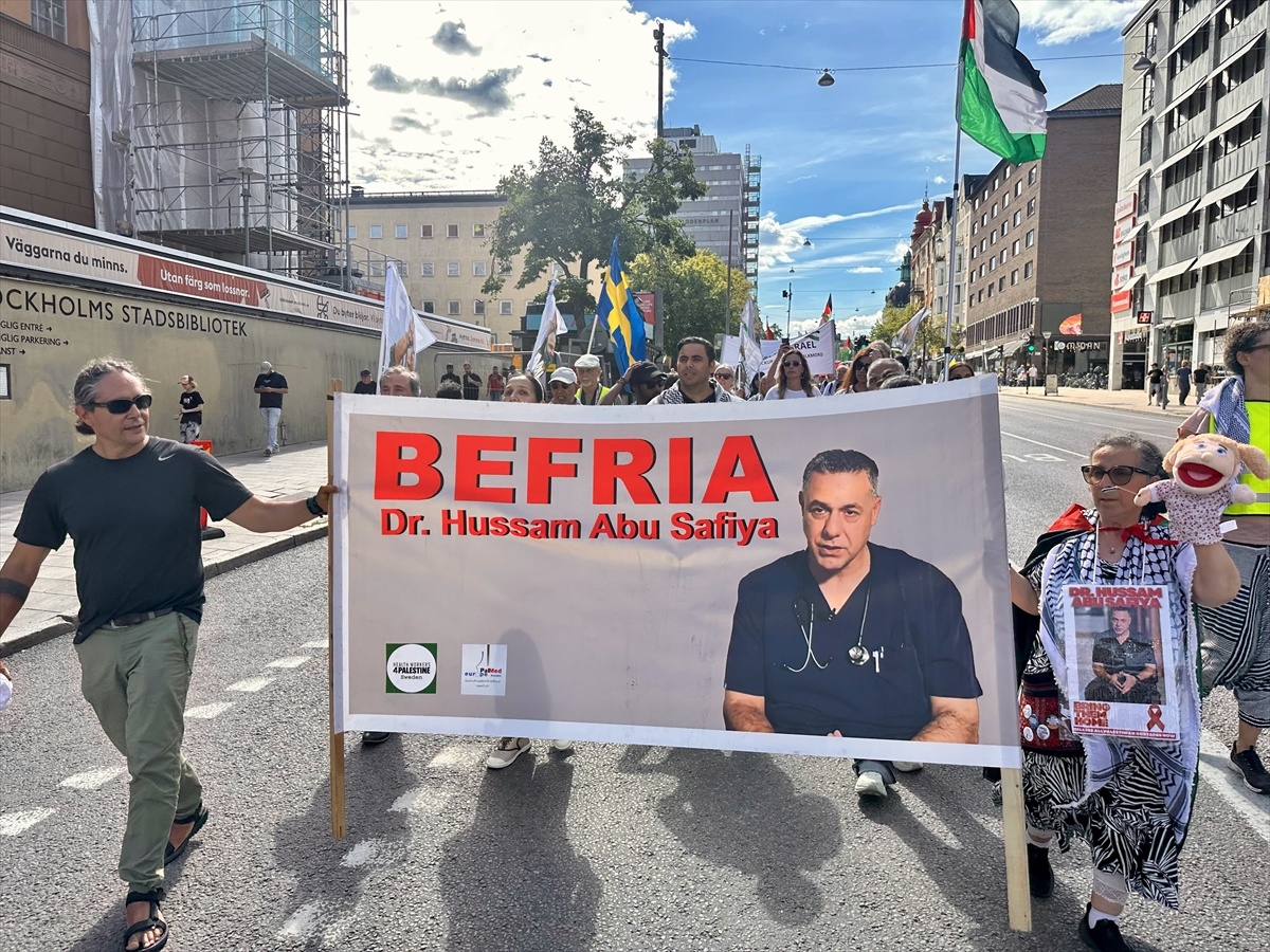 Stockholm\'de İsrail Protestosu