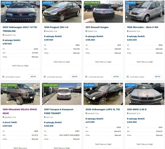 Ticaret Bakanlığı satışa çıkardı! Fiyatları 60 bin liradan başlıyor