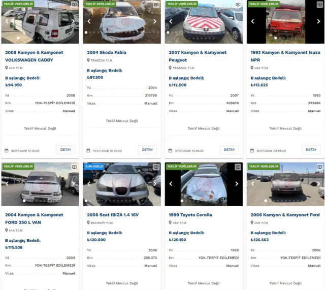 Ticaret Bakanlığı satışa çıkardı! Fiyatları 60 bin liradan başlıyor