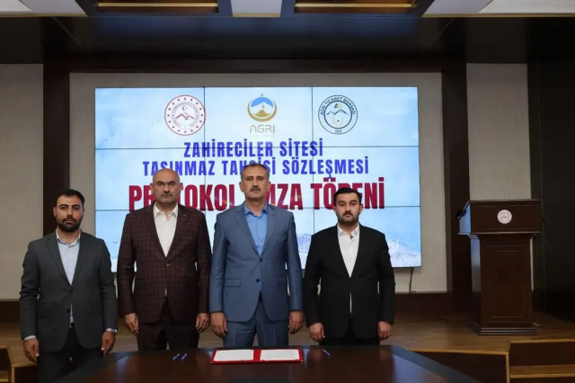 Ağrı'da zahirecilik sektörü için taşınmaz tahsis sözleşmesi imzalandı