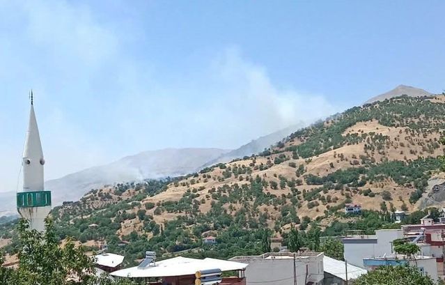 Diyarbakır Çüngüş’te Örtü Yangını