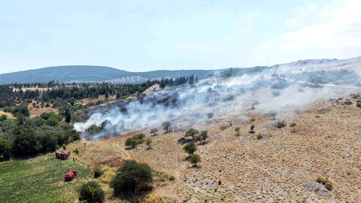 Menteşe\'deki makilik yangını kontrol altına alındı