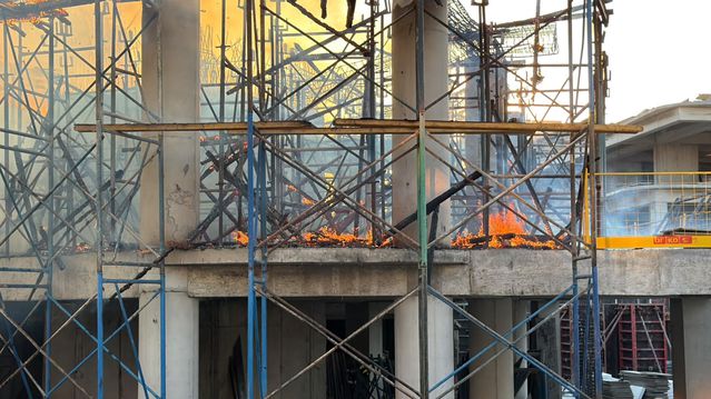Eskişehir’de İnşaatta Yangın