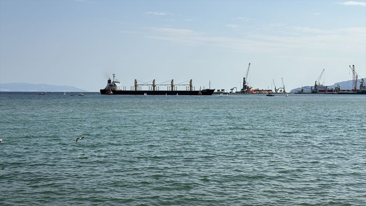 Tekirdağ\'da yük gemisi karaya oturdu