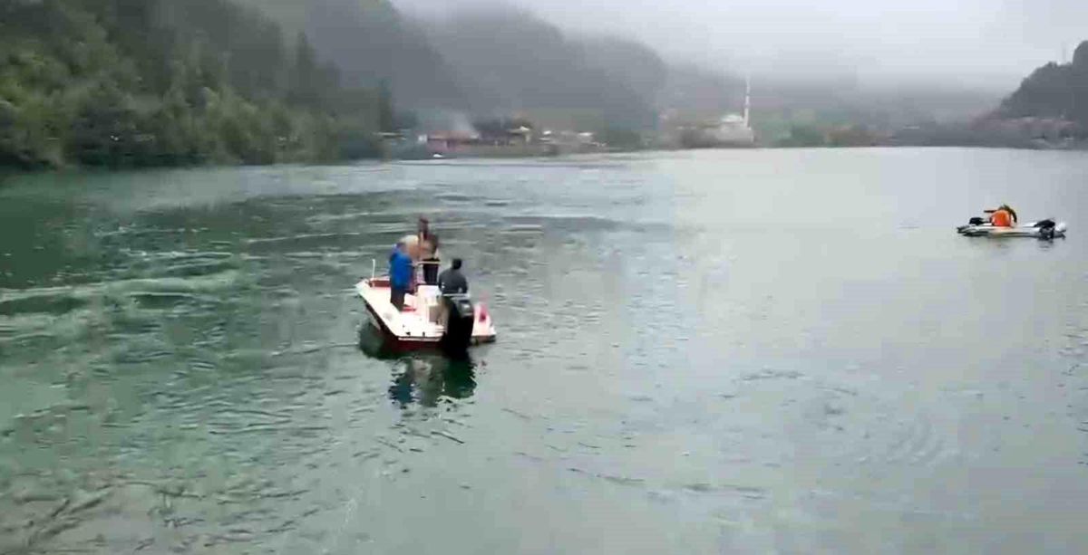 Uzungöl\'de Turist Çantası Kurtarılmaya Çalışırken Kayboldu