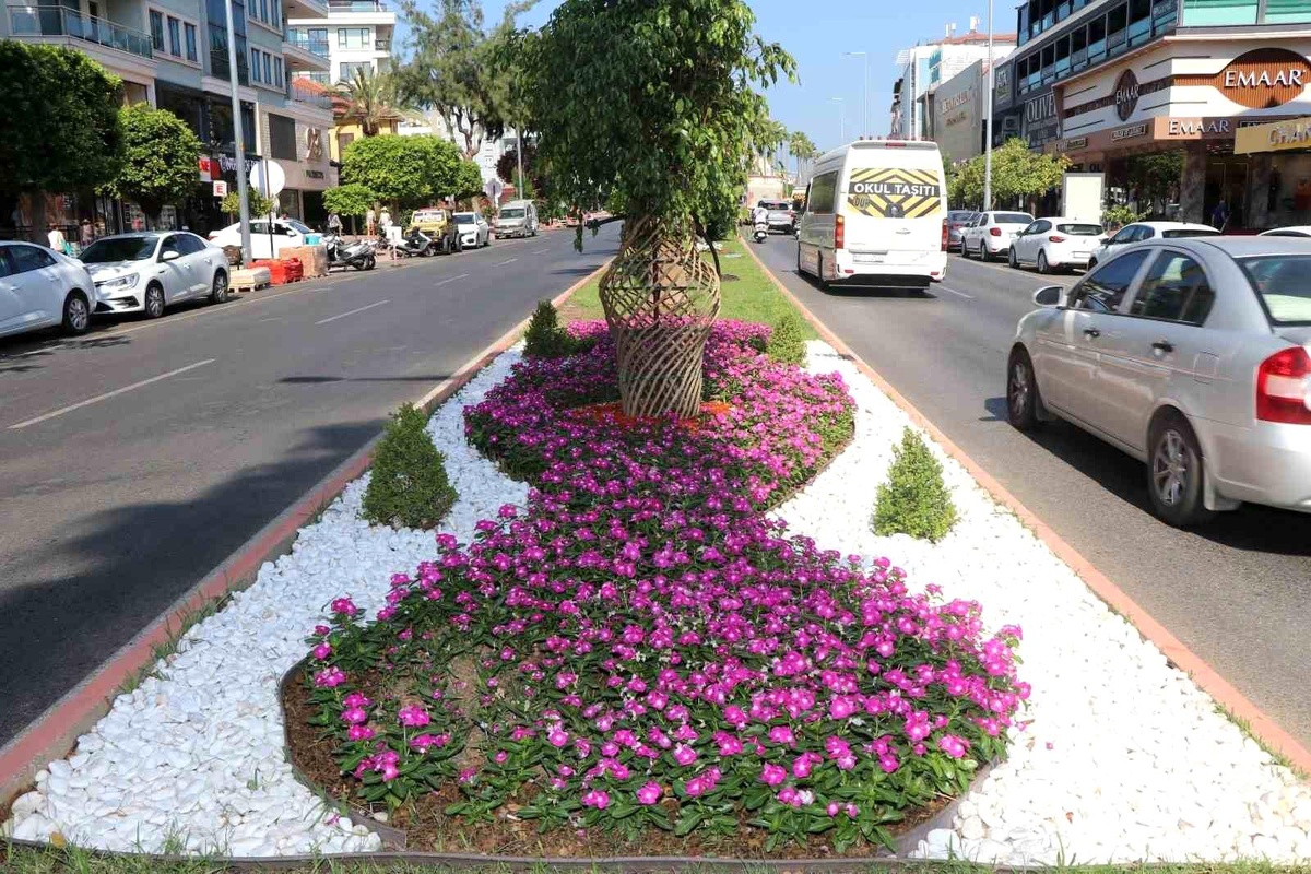 Alanya Belediyesi\'nden yeşil alanlarda yoğun mesai