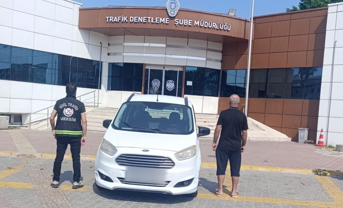 Mersin\'de Ters Yönde Sürücüye Cezai İşlem