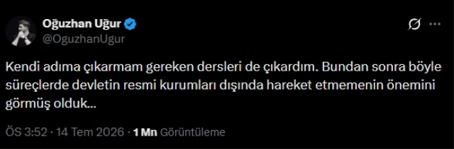 Oğuzhan Uğur da Haluk Levent'i sattı: Çıkarmam gereken dersleri çıkardım