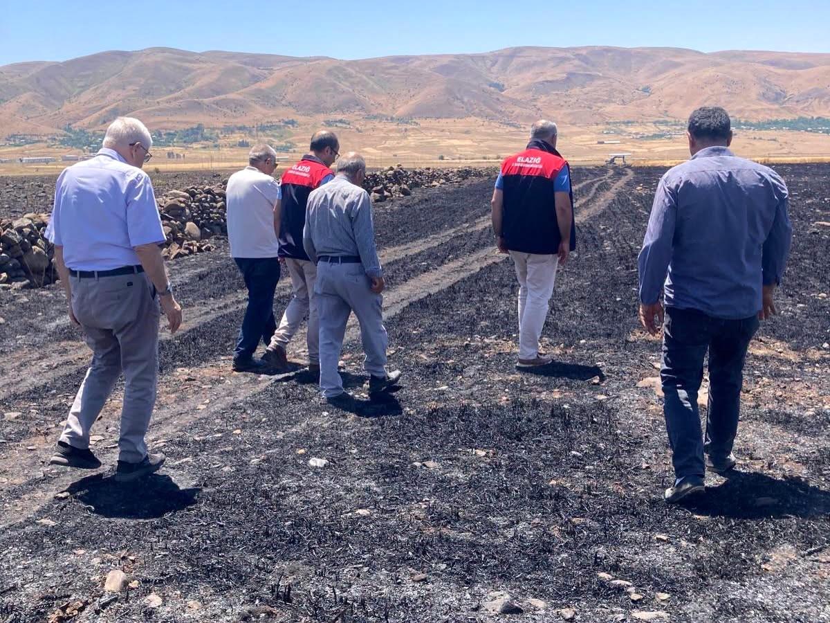 Karakoçan\'da Yangın Hasar Tespiti Yapıldı