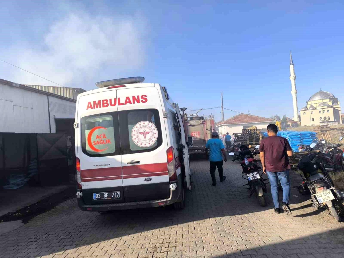 İş yerinde tüp patlaması sonrası yangın çıktı