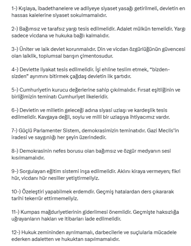 Kılıçdaroğlu'ndan 15 Temmuz mesajı: 12 maddelik çağrı