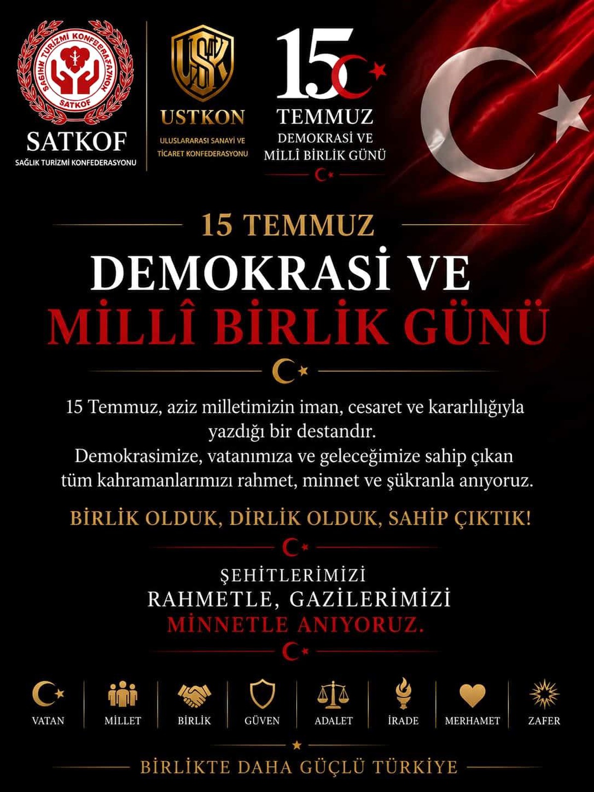 15 Temmuz: Demokrasi Destanı ve Milli Birlik
