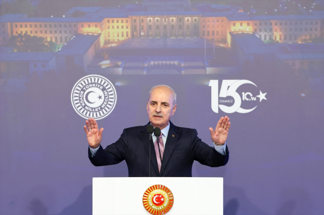TBMM Başkanı Kurtulmuş, 15 Temmuz Demokrasi ve Milli Birlik Günü Anma Töreni'nde konuştu