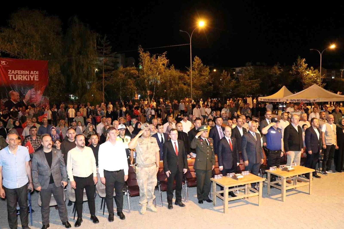Oltu\'da 15 Temmuz Demokrasi Nöbeti
