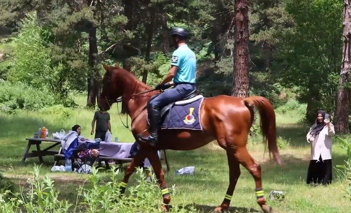 Abant Gölü\'nde Atlı Jandarma Göreve Başladı