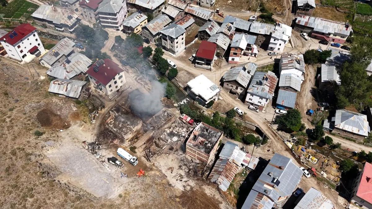 Bayburt\'ta Yangın Hasarı Tespit Edildi