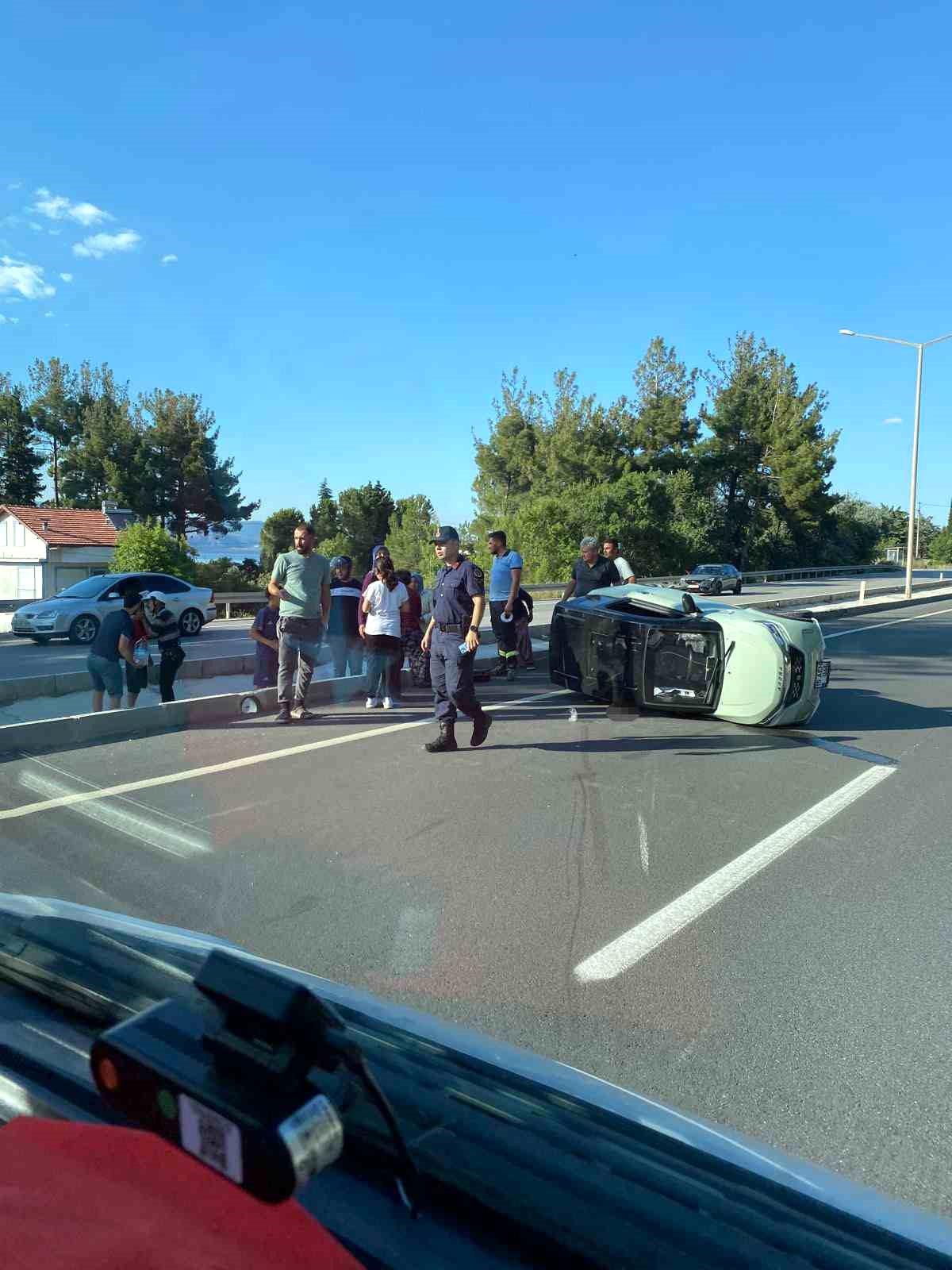 Burdur\'da elektrikli araç devrildi: 1 yaralı