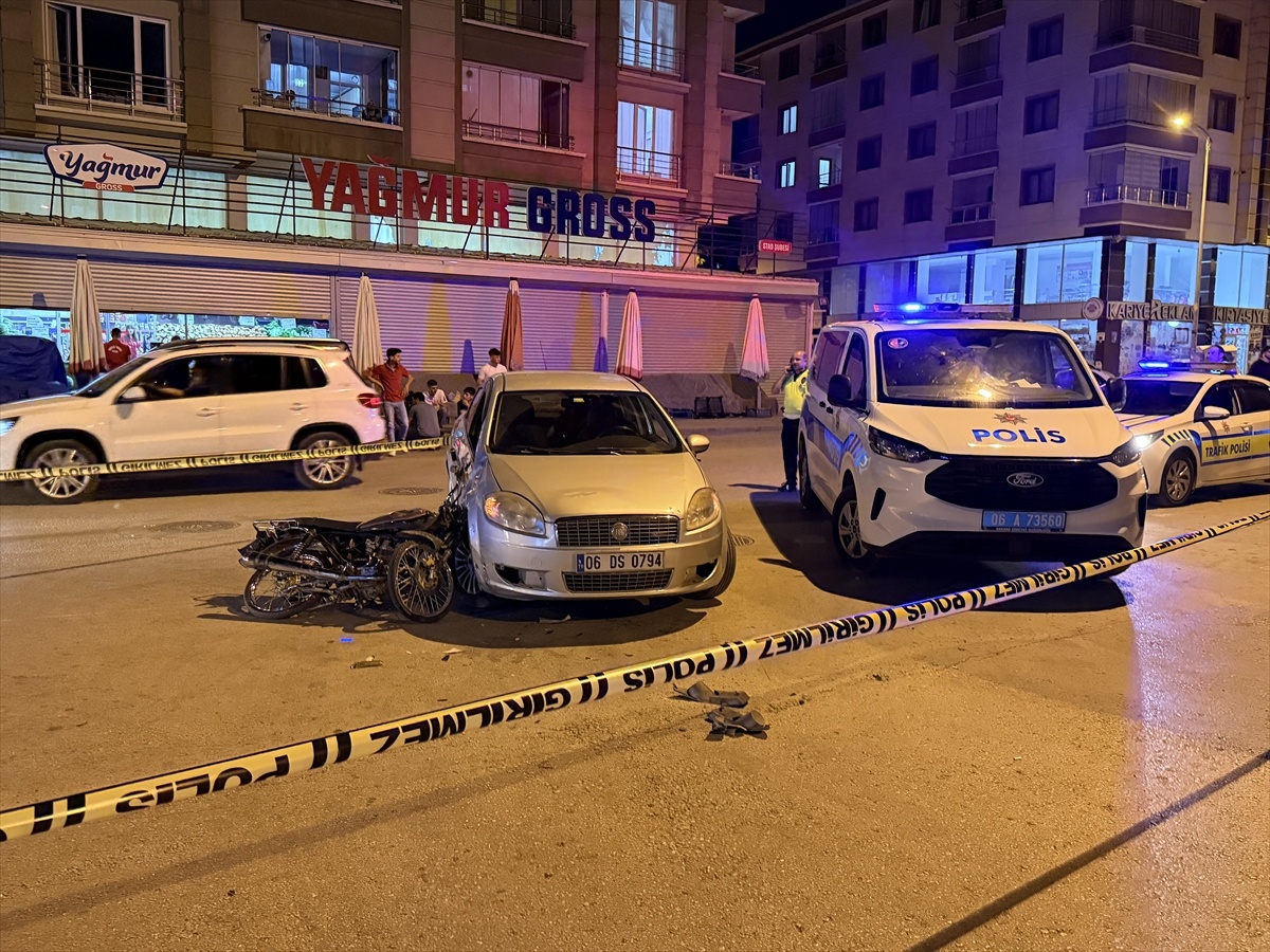 Çubuk\'ta Motosiklet Kazası: Bir Yaralı