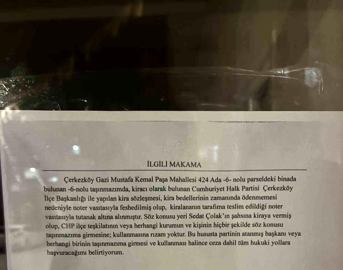 CHP\'de Kriz: Yeni İlçe Başkanı Tepki Gösterdi