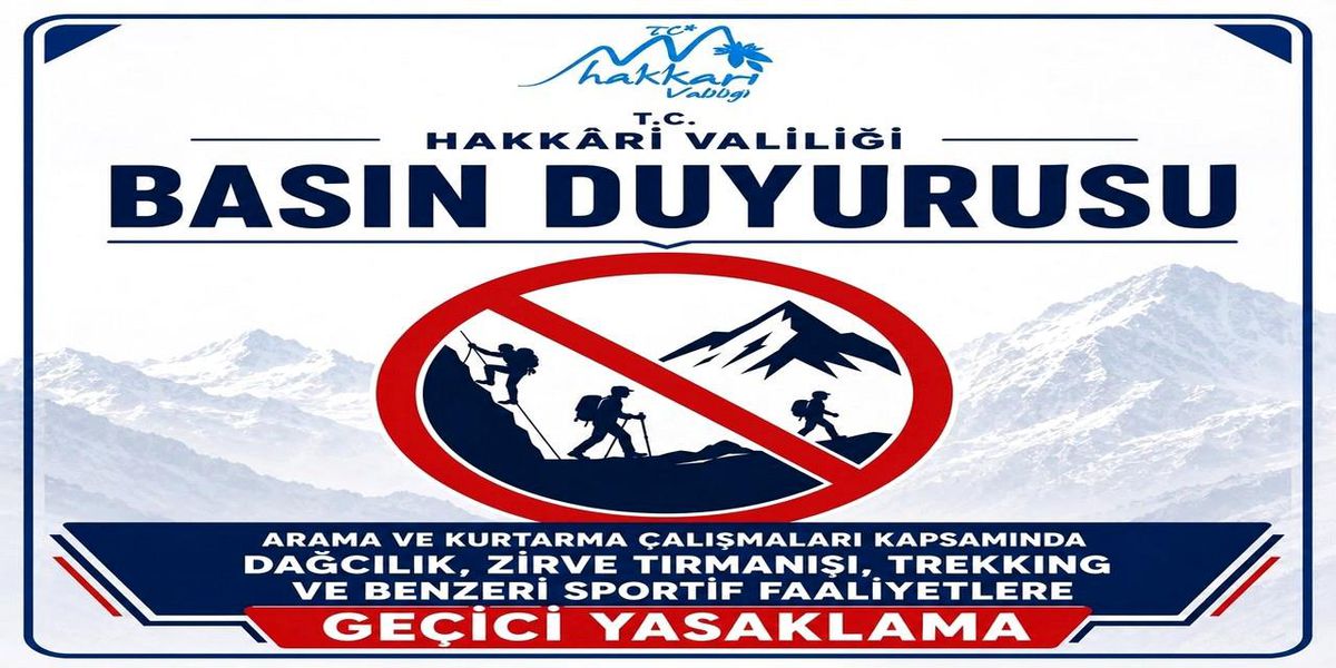 Hakkari\'de Kayıp Dağcı İçin Faaliyetler Yasaklandı