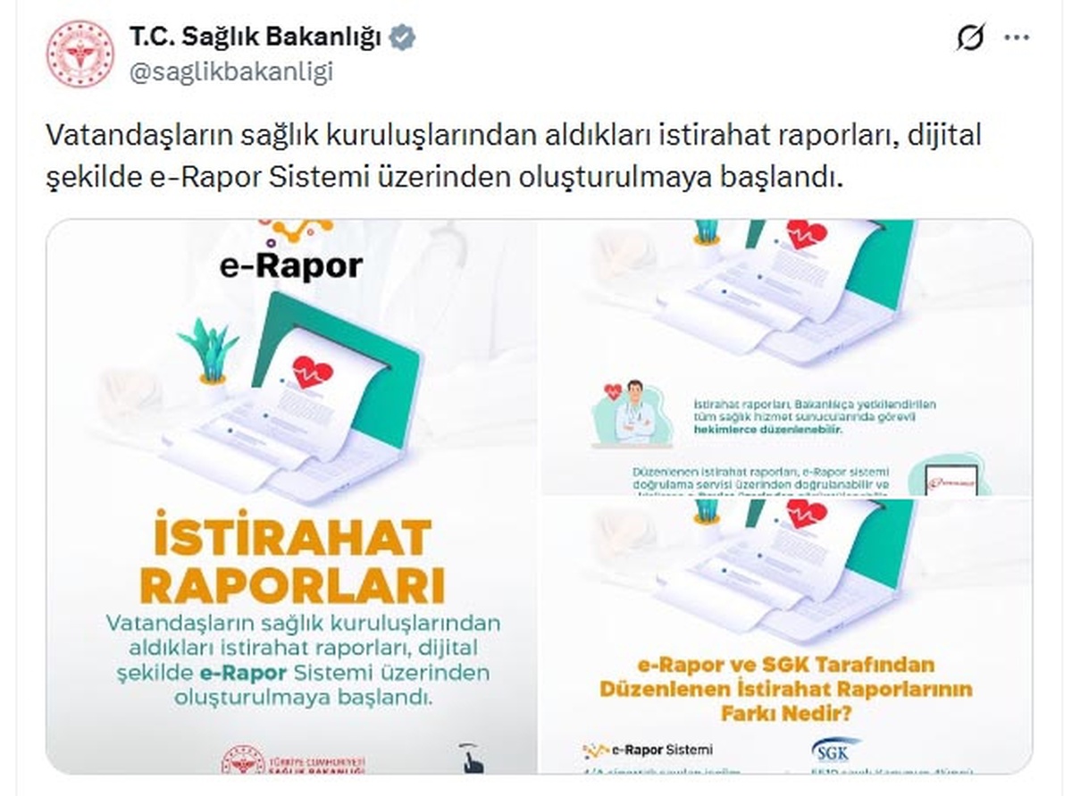 Yeni e-Rapor Sistemi Başladı