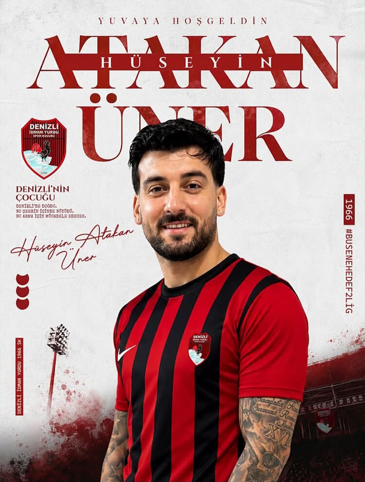 Denizli İdmanyurdu, Hüseyin Atakan Üner\'i Kadrosuna Kattı