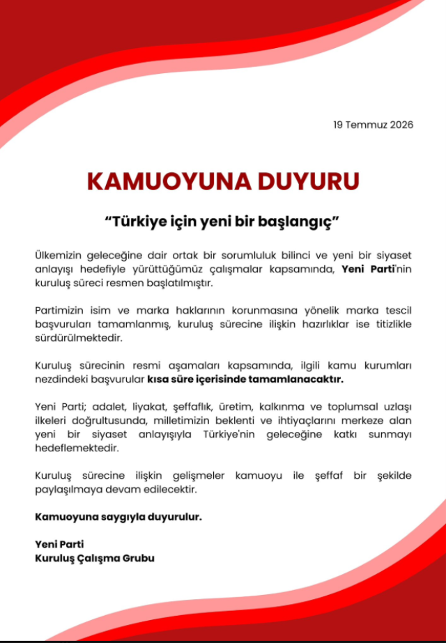 Yeni Parti adına açılan sosyal medya hesabına Özel'den jet yalanlama