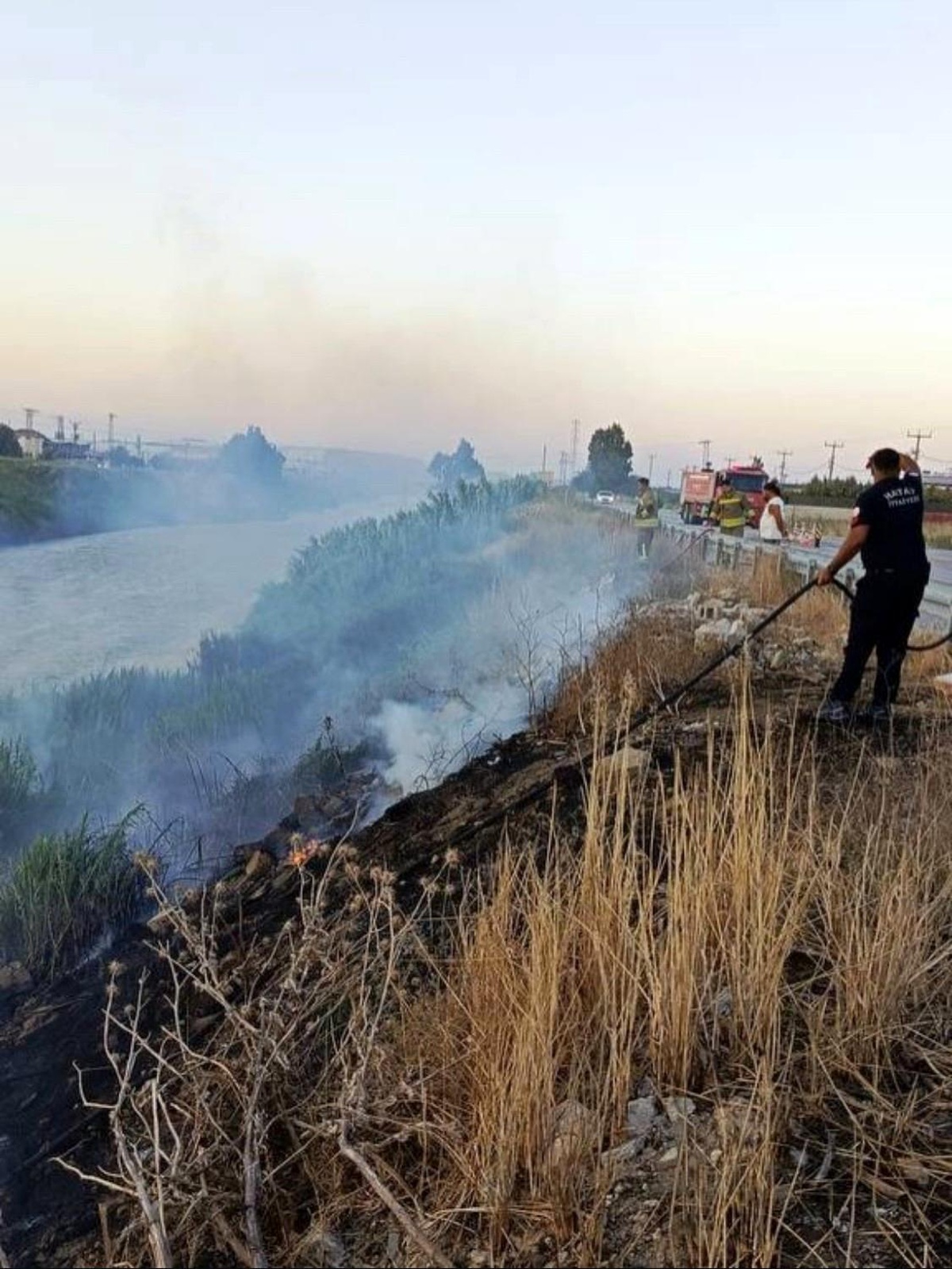 Asi Nehri\'nde Sazlık Yangını Kontrol Altına Alındı