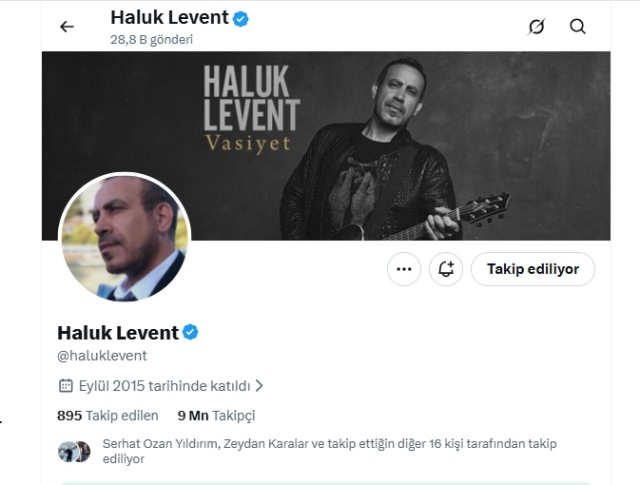 Haluk Levent'in X hesabına erişim engeli getirildi