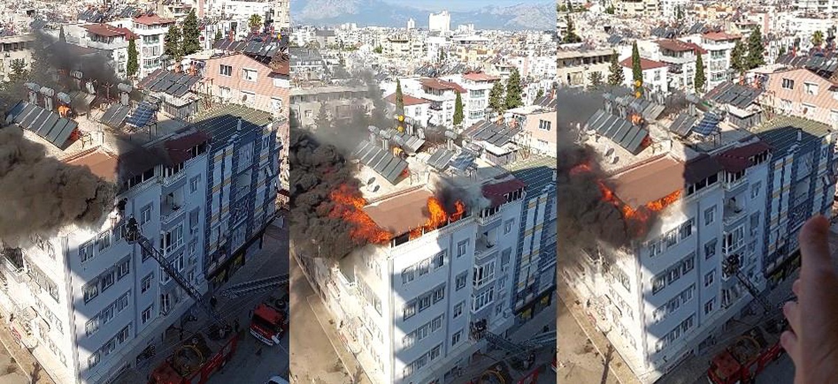 Antalya\'da Yangın: İki Kişi Son Anda Kurtarıldı