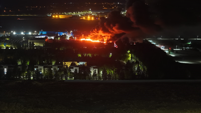 Eskişehir'de TUSAŞ fabrikasında yangın çıktı