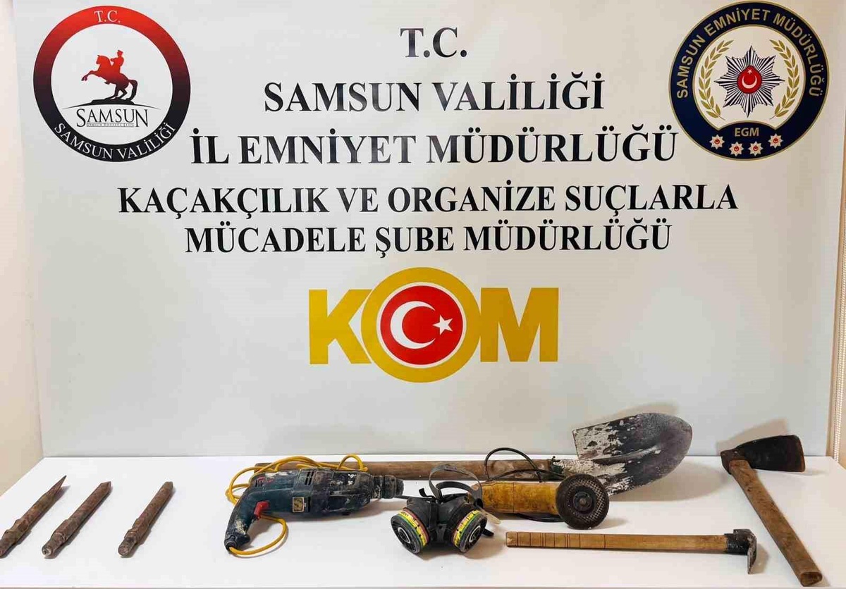 Samsun\'da Define Kazısı Operasyonu