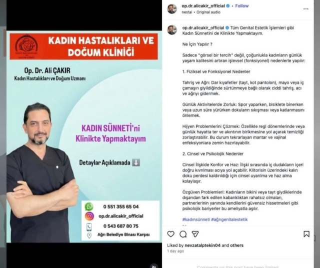 Ağrı'daki kliniğin 'kadın sünneti' ilanına soruşturma