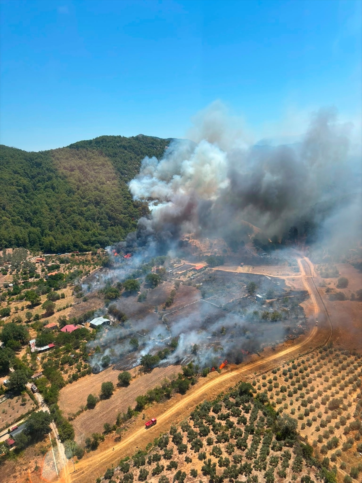 Fethiye\'de Orman Yangını Kontrol Altına Alınıyor