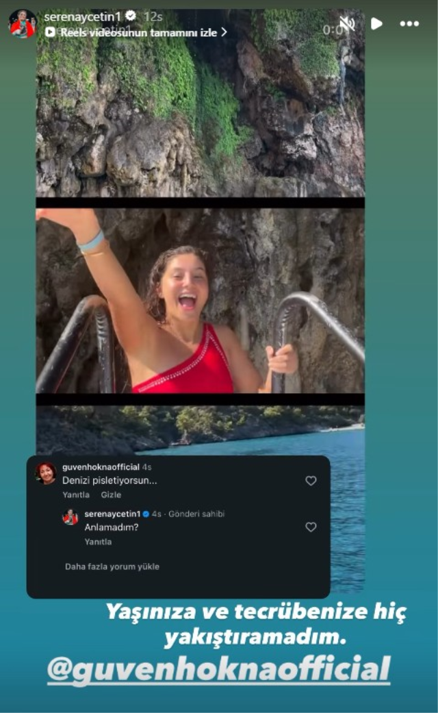 Güven Hokna’dan Survivor Seren Ay'a olay yorum: Denizi pisletiyorsun