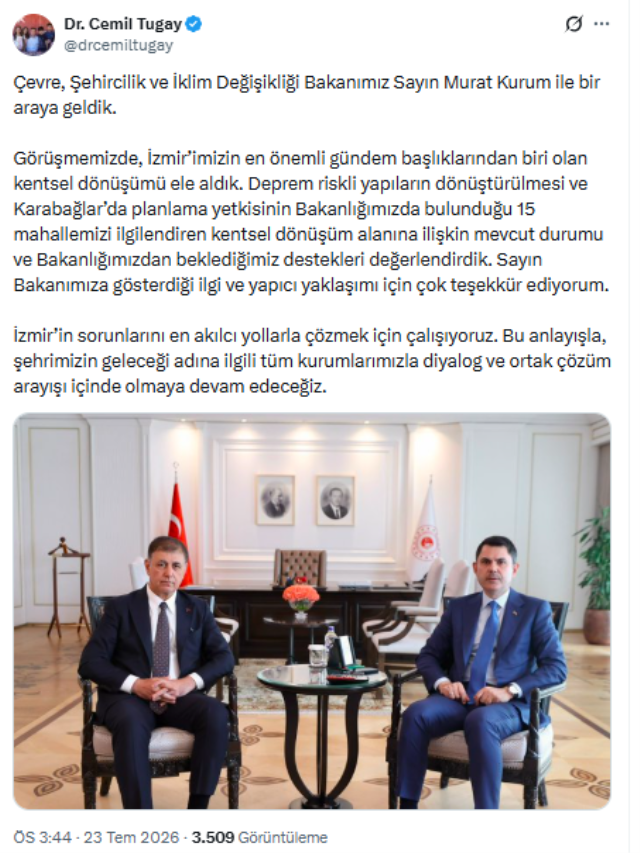 Cemil Tugay'dan Ankara'da dikkat çeken ziyaret