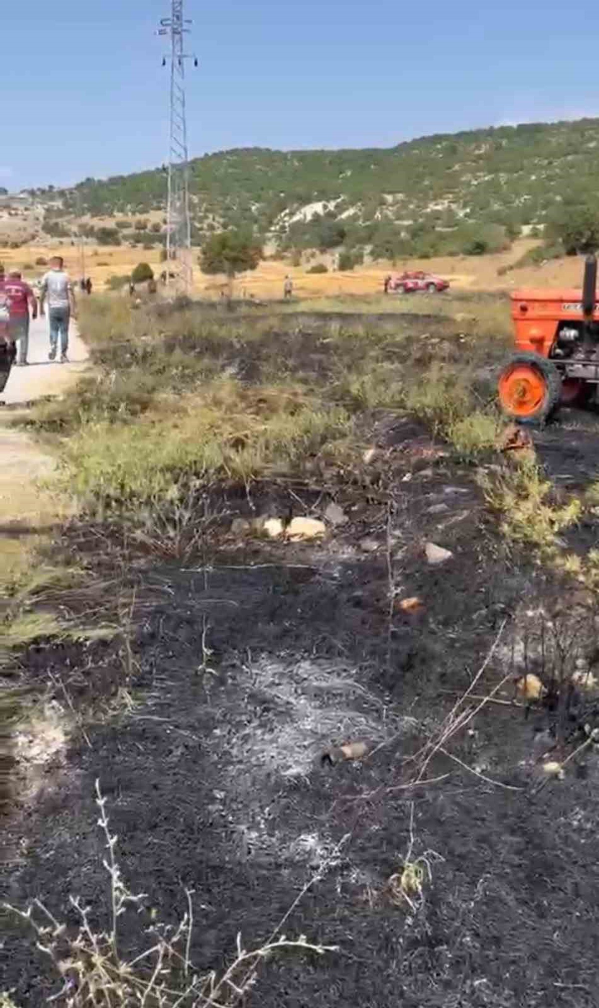 Kütahya\'da Elektrik Hatları Yangın Çıkardı