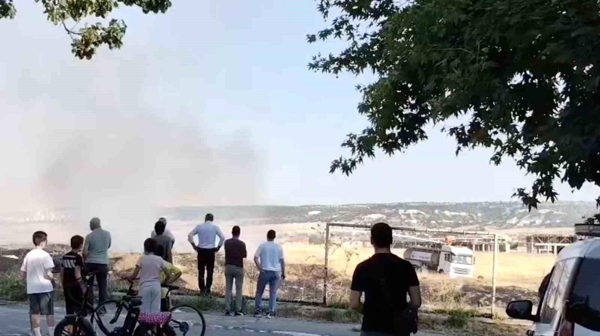 Otluk alan alevler içinde kaldı