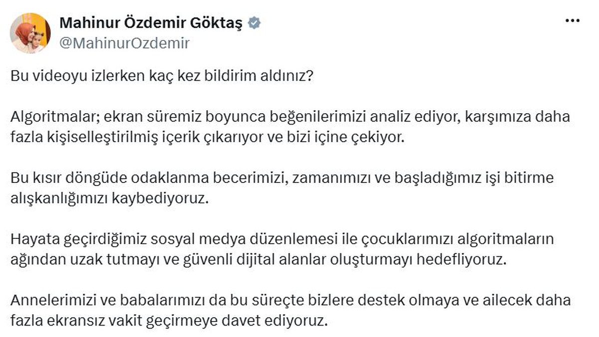 Bakan Göktaş\'tan Çocuklar için Dijital Güvenlik