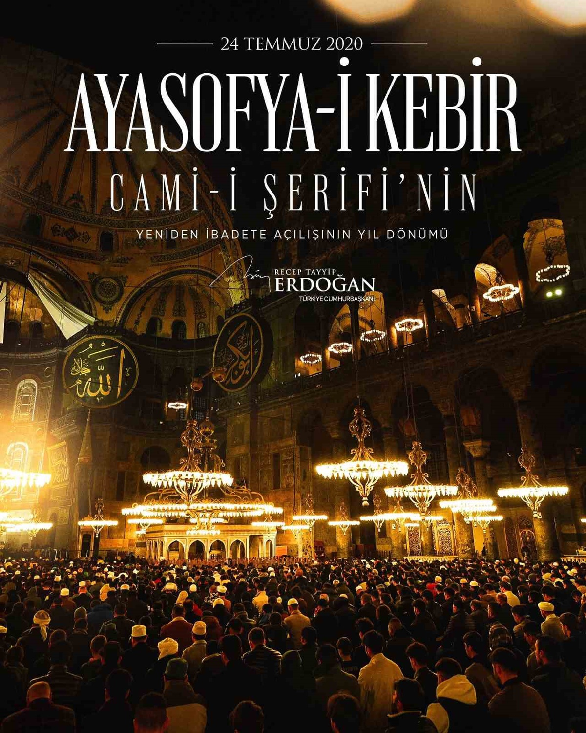 Erdoğan: Ayasofya 6 yıl önce asli hüviyetine kavuştu