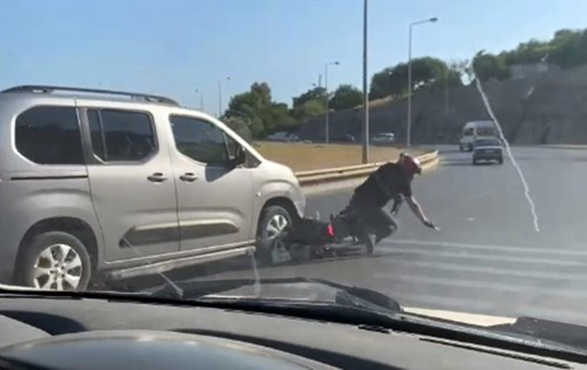 İzmir\'de Motosikletliye Kasten Çarpma: Rekor Ceza!