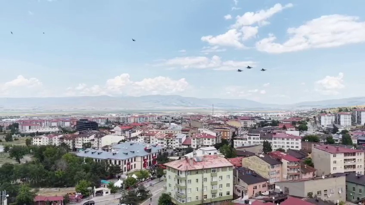 F-16\'larla Erzurum Kongresi Kutlaması