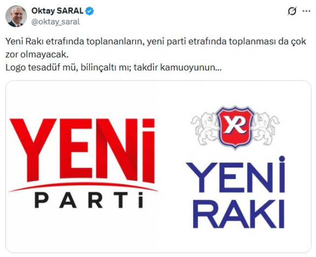 Oktay Saral'ın Yeni Parti'nin logosu için yaptığı yorum olay oldu