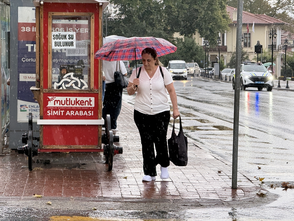 Tekirdağ\'da Kuvvetli Sağanak